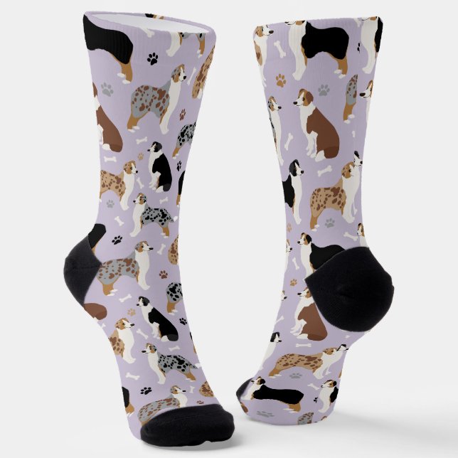 Australische Schäferknochen und Paws Socken (Gewinkelt)