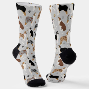 Australische Schäferknochen und -paws Socken