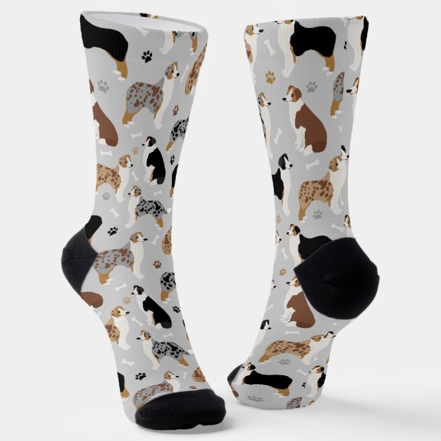 Australische Schäferknochen und -paws Socken (Gewinkelt)
