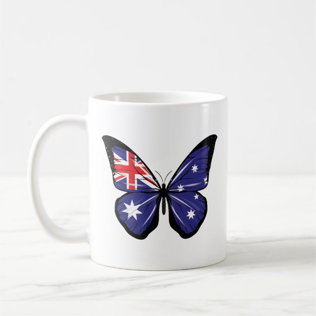 Australische Schmetterlingsflagge Kaffeetasse (Links)