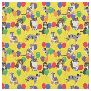 Australische Shelpherie und Party Balloons Stoff