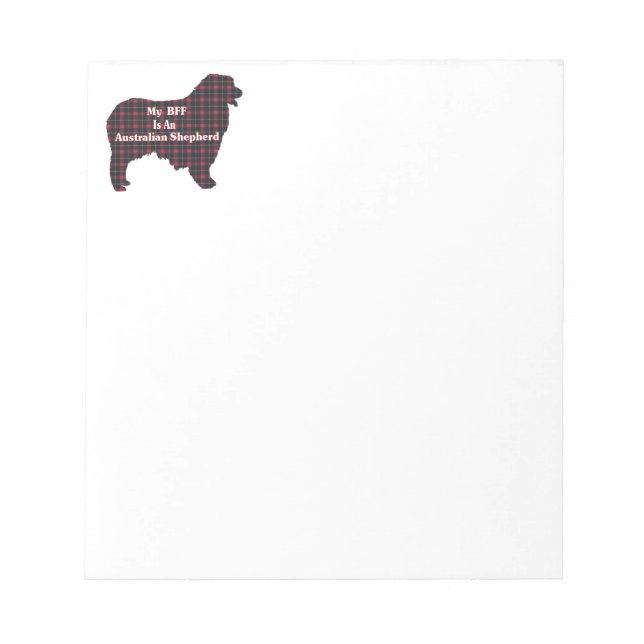 Australische Shepherd-BESTE FREUNDIN Notizblock (Vorderseite)