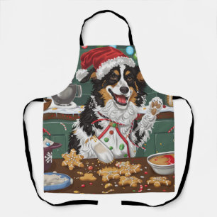 Australische Shepherd Holiday Backend Weihnachten Schürze