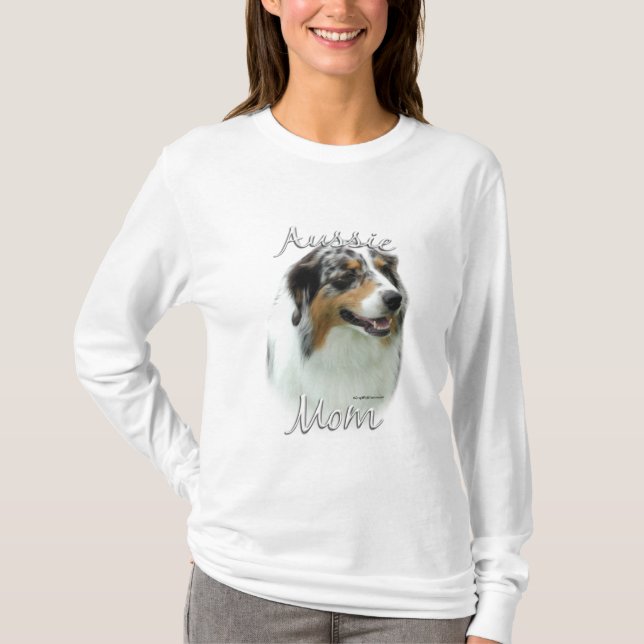 Australische Shepherd Mama 2 T-Shirt (Vorderseite)