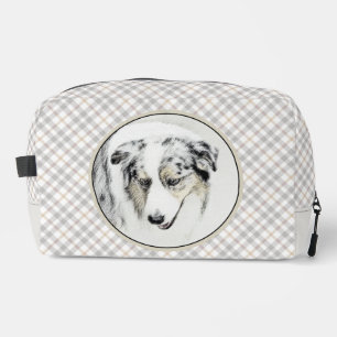 Australische Shepherd Painting Blue Merle Dog Art Waschbeutel