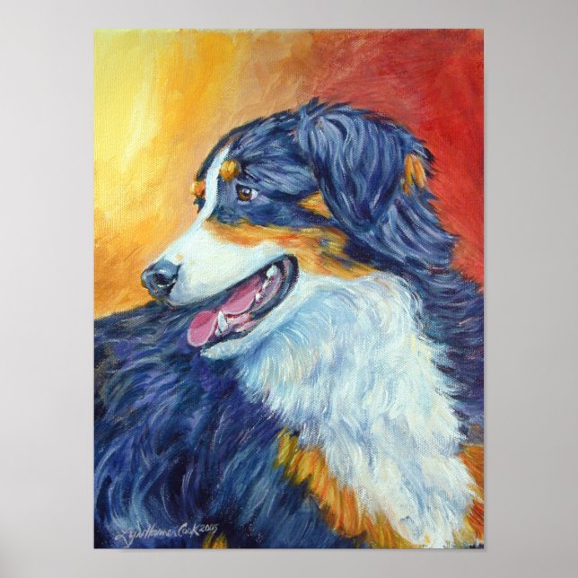 Australische Shepherd Wall Print Poster (Vorne)