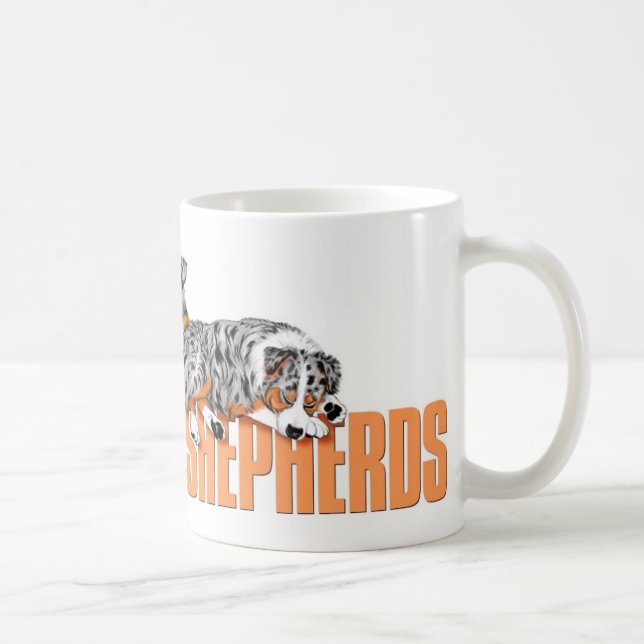 Australische Shepherds-Tasse Kaffeetasse (Rechts)