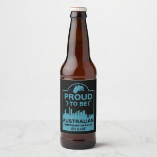 Australische Staatsbürgerschaft Bierflaschenetikett