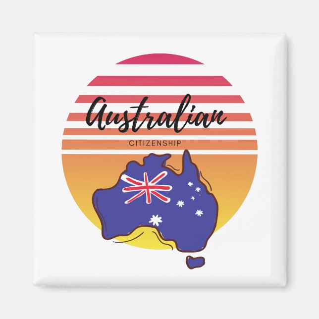 Australische Staatsbürgerschaft Magnet (Vorne)