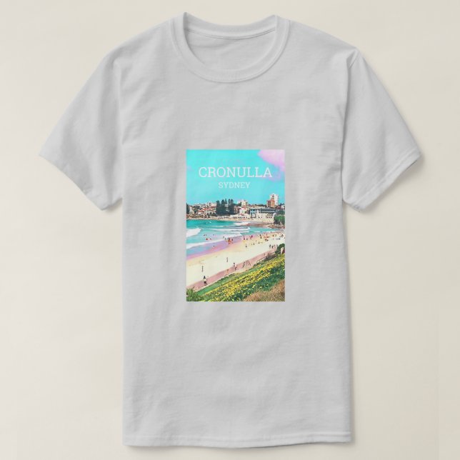 Australische Strandreisekunst T-Shirt (Design vorne)