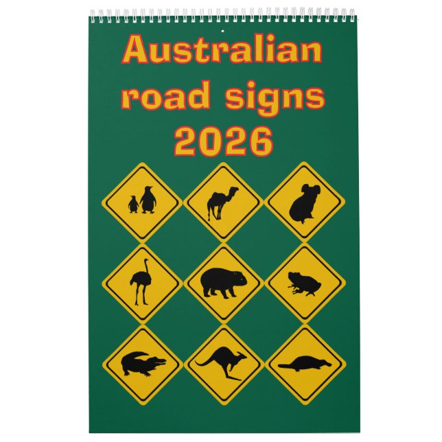 Australische Straßenschilder 2026 Kalender (Titelbild)