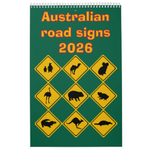 Australische Straßenschilder 2026 Kalender
