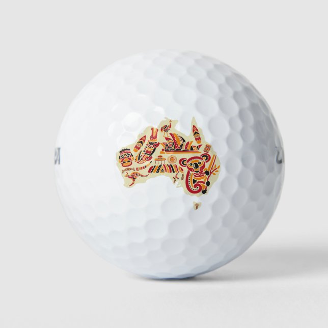 australische Symbole Golfball (Vorderseite)