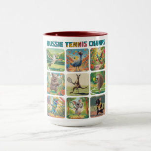 Australische Tennis-Champions Lustige australische Tasse