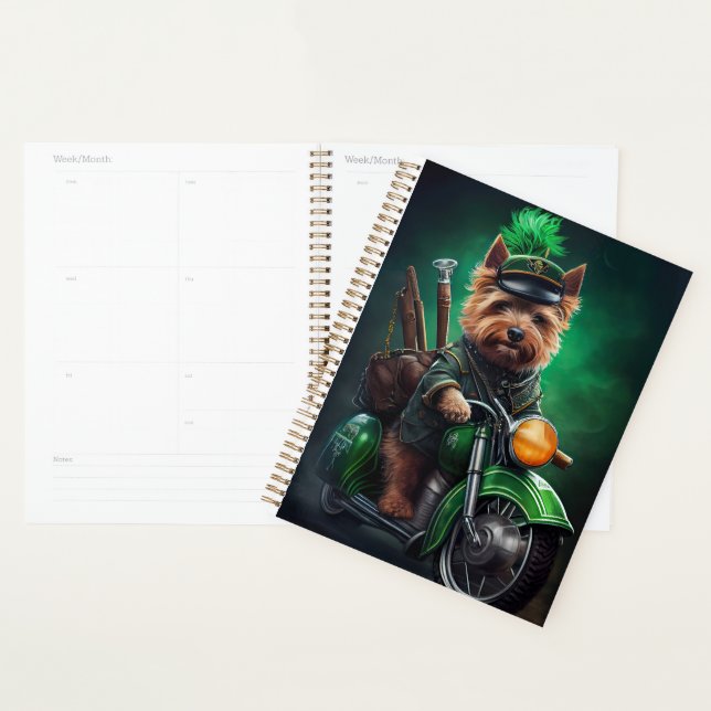 Australische Terrier Fahrrad St. Patrick's Day Planer (Anzeige)