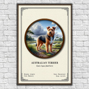 Australische Terrier-Zoologie-Serie Poster