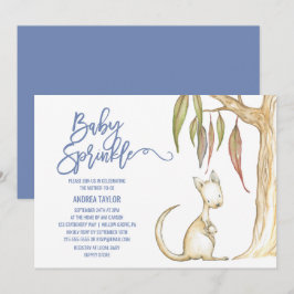 Australische Tiere | Kangaroo & Joey Baby Sprinkle Einladung