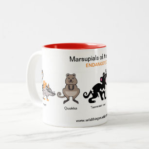 Australische Tiere - Marsupials - Wildtiere - Zweifarbige Tasse