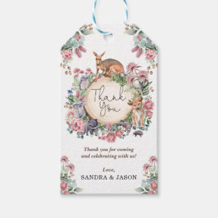 Australische Tiere Native Florals Baby Girl Favor Geschenkanhänger