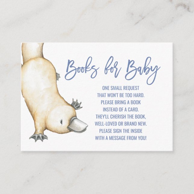 Australische Tiere | Platypus-Bücher für Baby Begleitkarte (Vorderseite)