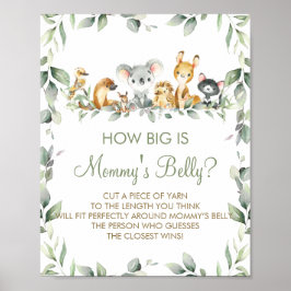 Australische Tiere Wie groß ist Mama's Belly Game Poster