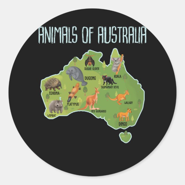 Australische Tierpädagogen Runder Aufkleber (Vorderseite)