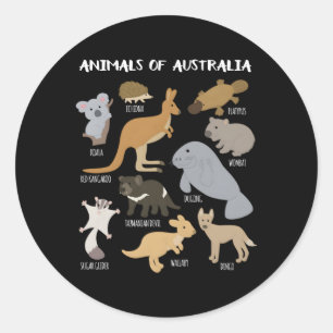 Australische Tierpädagogen Runder Aufkleber