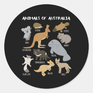 Australische Tierpädagogen Runder Aufkleber