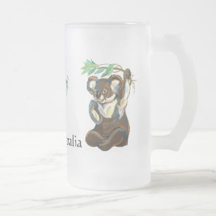 Australische Tierwelt Mattglas Bierglas
