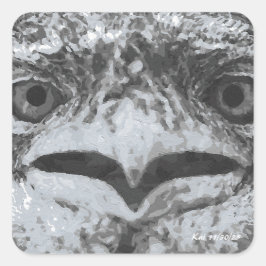 Australische Tierwelt, Natur-Miesepeter, Tier Quadratischer Aufkleber