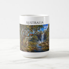 Australische Tierwelt und Wasserfall Panorama-Kera Kaffeetasse