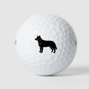Australische Treibhund-Silhouette Golfball