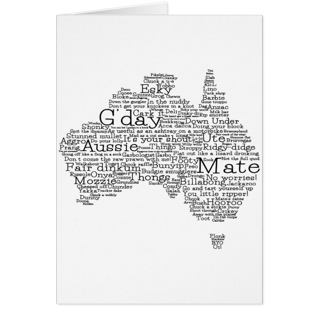 australische Umgangskarte (Vorne)