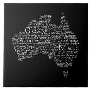 australische Umgangskarte Fliese