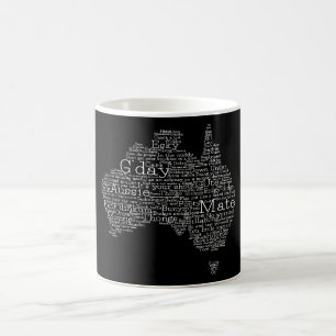 australische Umgangskarte Kaffeetasse