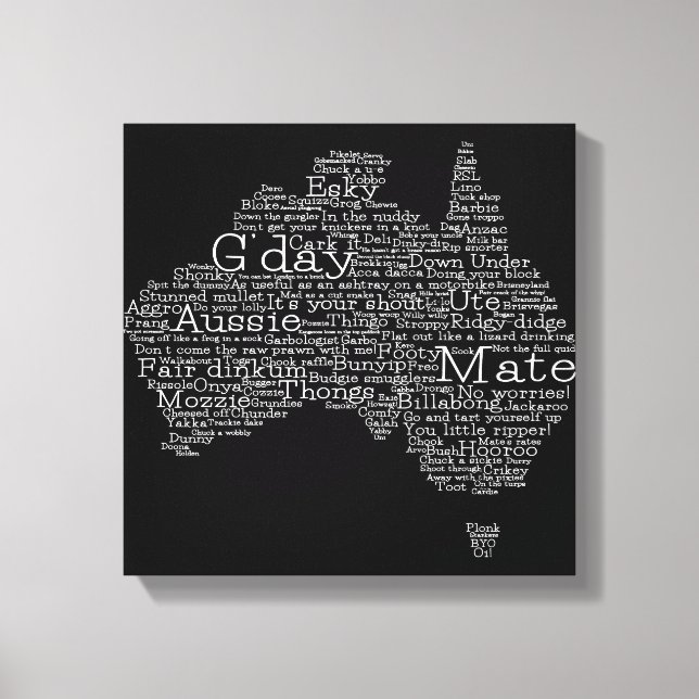 australische Umgangskarte Leinwanddruck (Vorderseite)