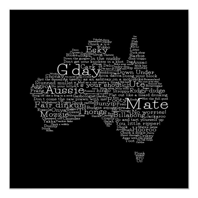 australische Umgangskarte Poster (Vorderseite)