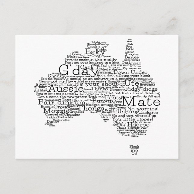 australische Umgangskarte Postkarte (Vorderseite)
