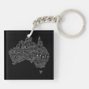 australische Umgangskarte Schlüsselanhänger