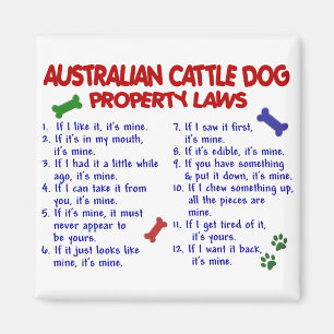 AUSTRALISCHE VIEH-HUNDeigentums-Gesetze 2 Magnet