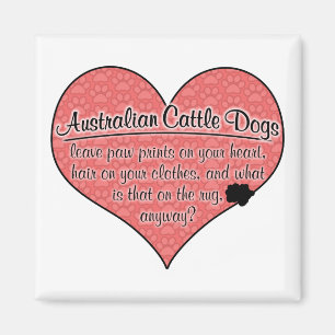 Australische Vieh-Hundetatze druckt Spaß Magnet