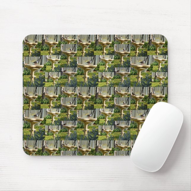 Australische Vögel auf Vogelbädern, Mousepad (Mit Mouse)