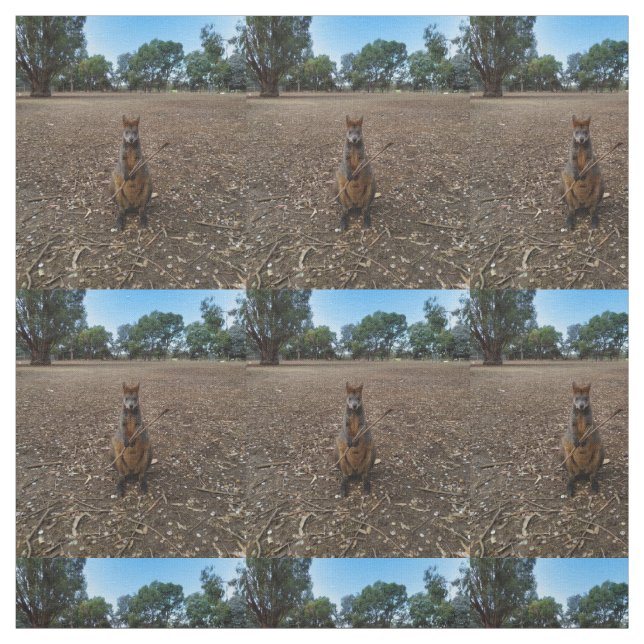 Australische Wallaby mit einem Stick, Stoff (Muster)