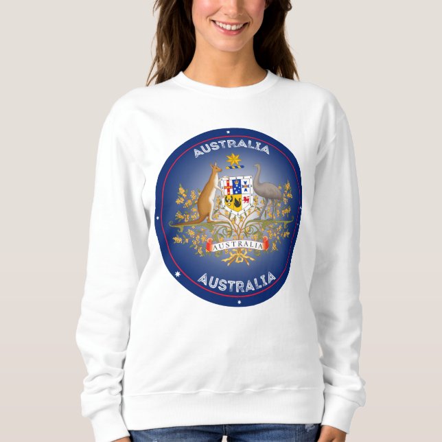 Australische Wappen-Circle-Form Sweatshirt (Vorderseite)