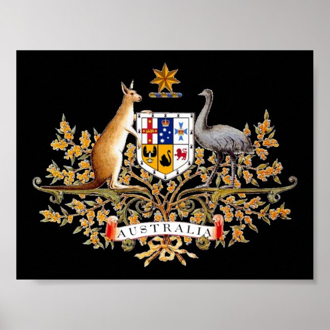 Australische Wappen drucken Poster (Vorne)