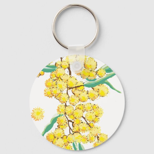 Australische Wattle Schlüsselanhänger (Vorderseite)