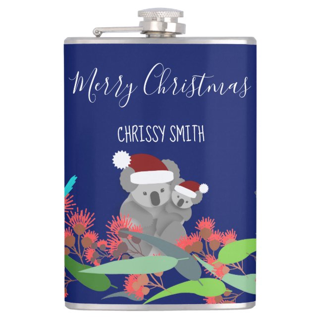 Australische Weihnachten Flachmann (Vorderseite)
