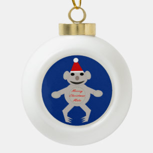 Australische Weihnachts-Koala-Bären-Ornament Keramik Kugel-Ornament