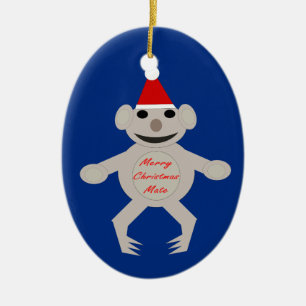 Australische Weihnachts-Koala-Bären-Ornament Keramikornament