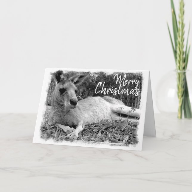 Australische Weihnachtskarten - Kangaroo Karte (Vorderseite)
